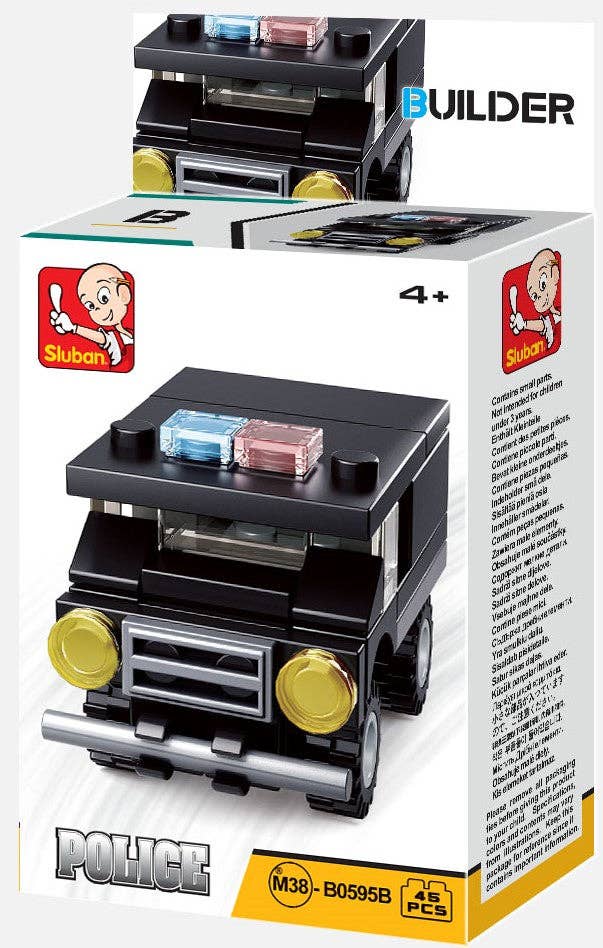 Texas Toy Distribution – Conjunto de construção - Crianças por atacado – Conjunto de Display de Brick Police Building Building, x2 cada kit A-D4