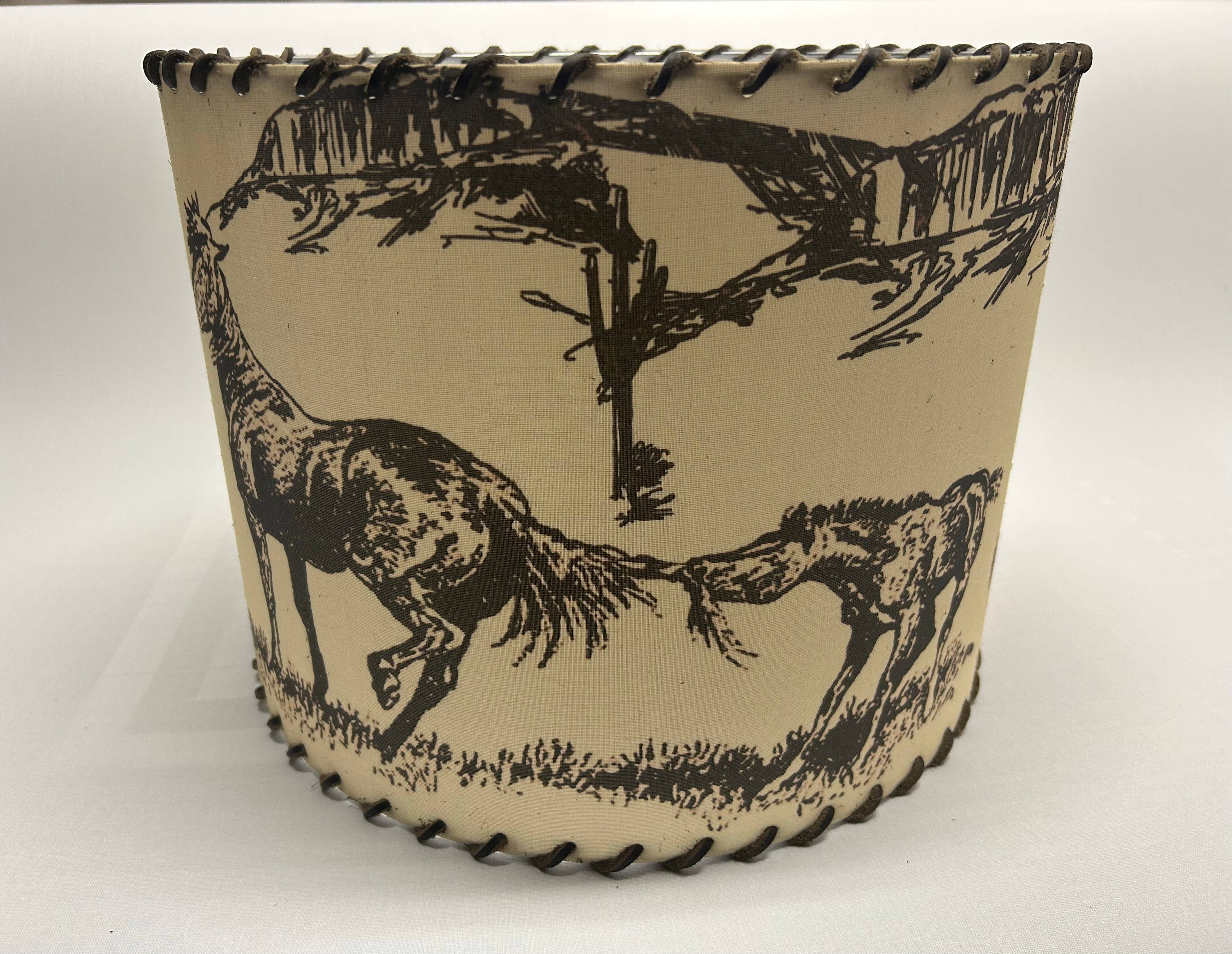 Red Dirt Ranch Clothing Company - Wholesale Lamp Shade - Lampshade Will James Smoky the Cowhorse Antique2