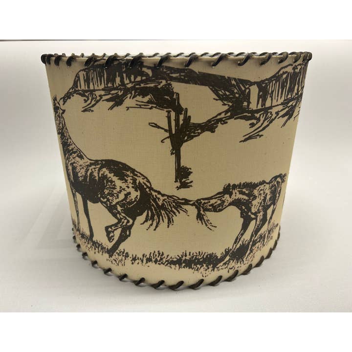 Red Dirt Ranch Clothing Company - Wholesale Lamp Shade - Lampshade Will James Smoky the Cowhorse Antique2