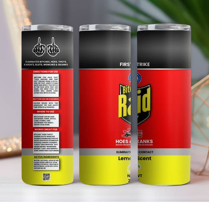 Bitch Raid Skinny-Getränkebecher, 20 Unzen für den Großhandel von 316 Legacy LLC