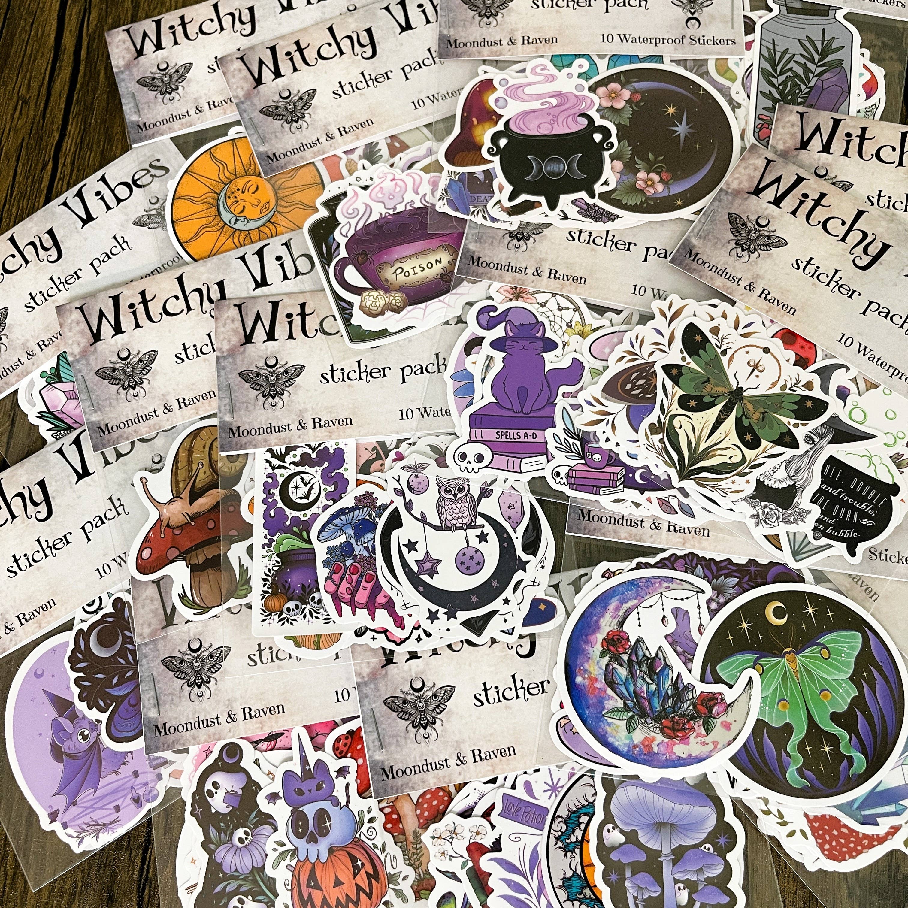 Moondust and Raven - Wholesale Sticker - Witchy Vibes Sticker Packs, Waterproof Witchy Stickers5
