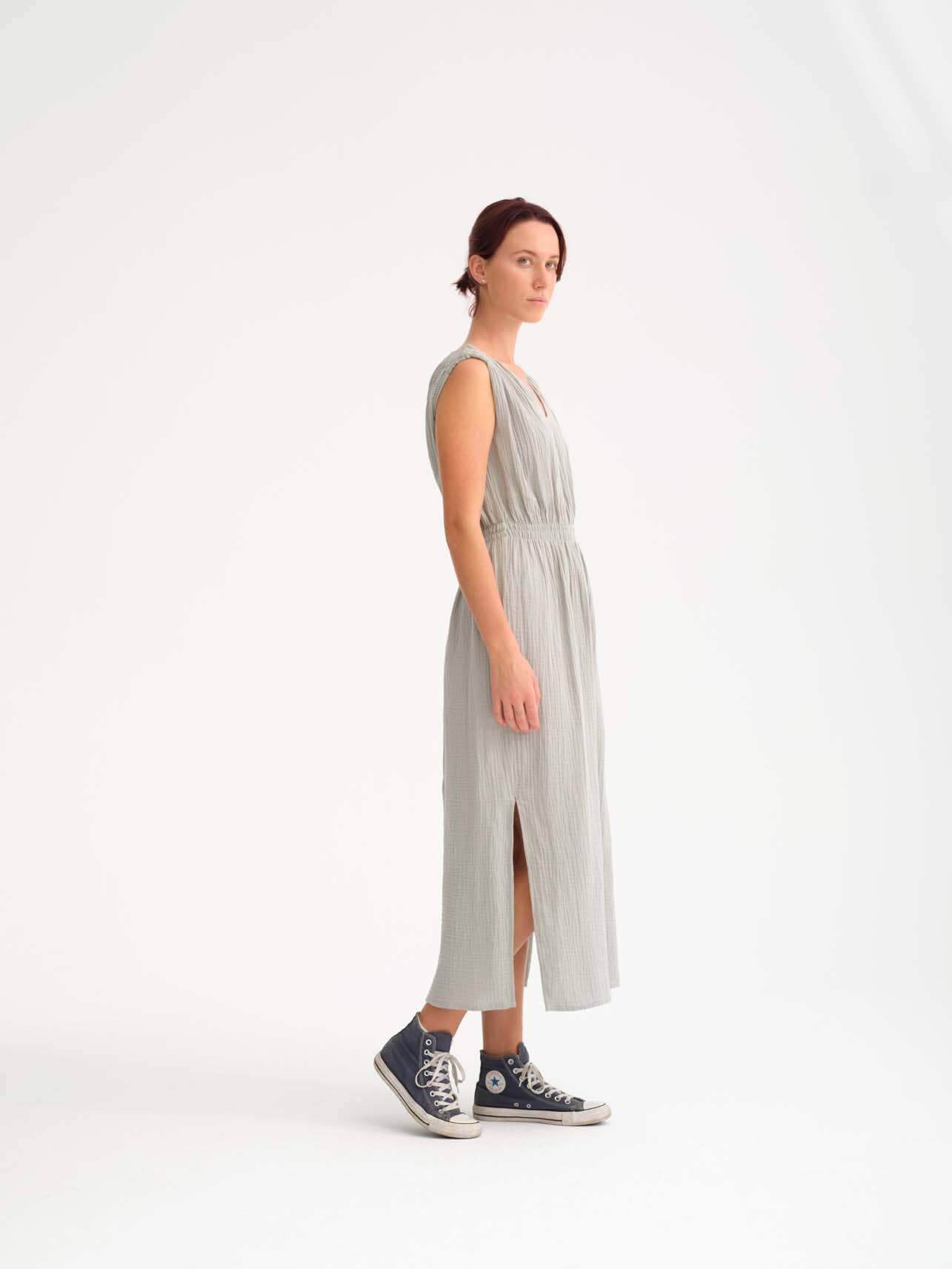 CECILIA SÖRENSEN - Wholesale Dress - Women's - 788 V Gathered greek dress in soft, organic, cotton16