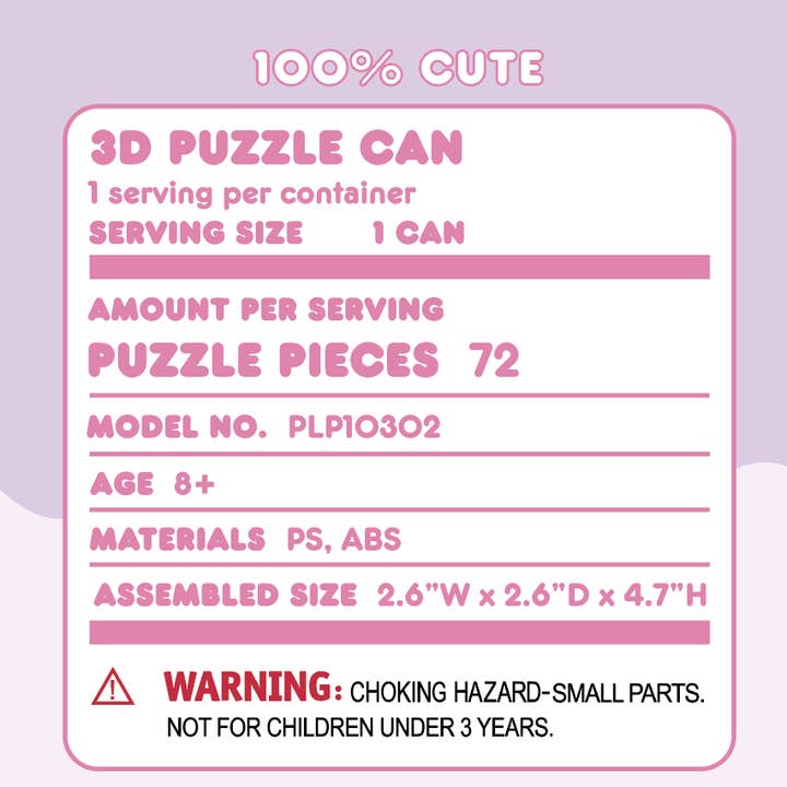 Hands Craft - Wholesale Puzzle - Kids - 3D Jigsaw Puzzle Can: Kuromi5