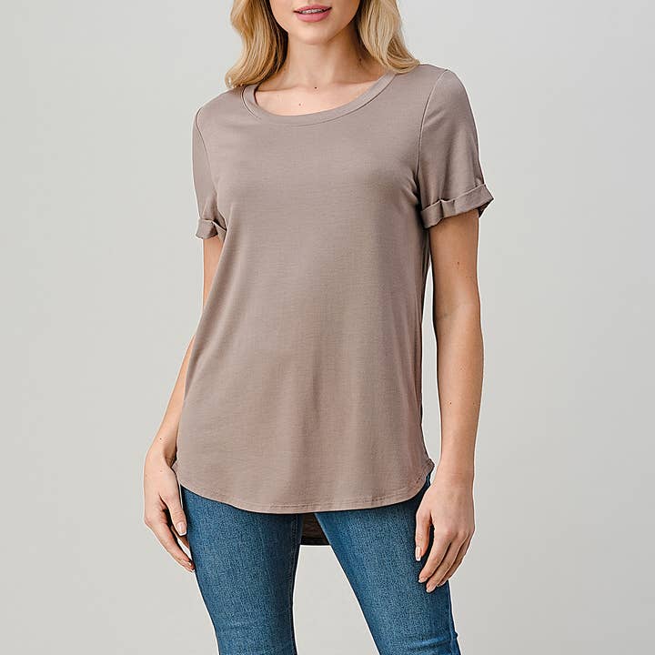 Heimious – Engroshandel T-shirt – til kvinder – Kortærmet rundhalset Modal T-shirt med afslappet pasform, T4534