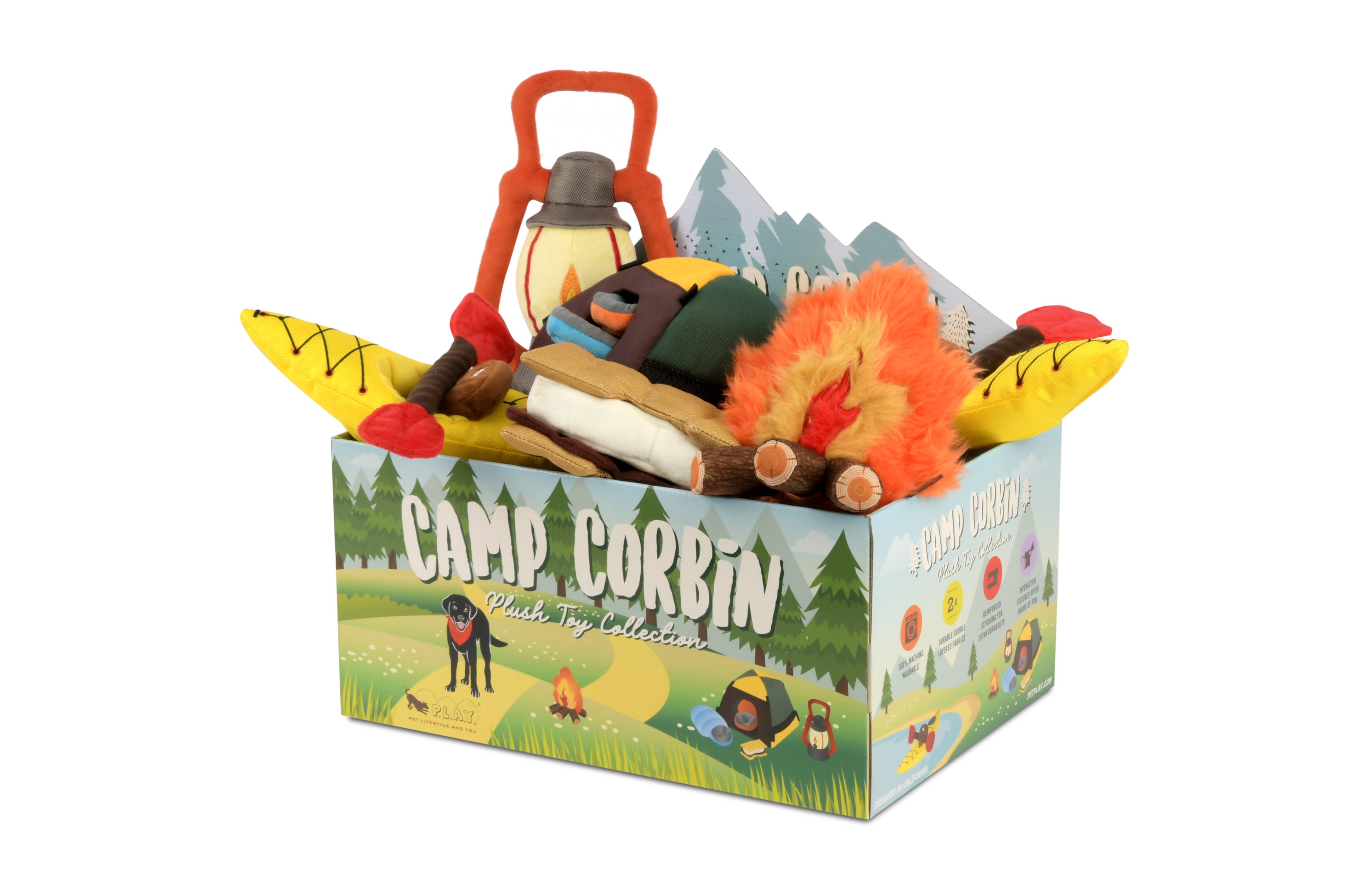 P.L.A.Y. Pet Lifestyle and You - Wholesale Pet Plush Toy - Dog - Camp Corbin 15-pc Set with FREE Display2