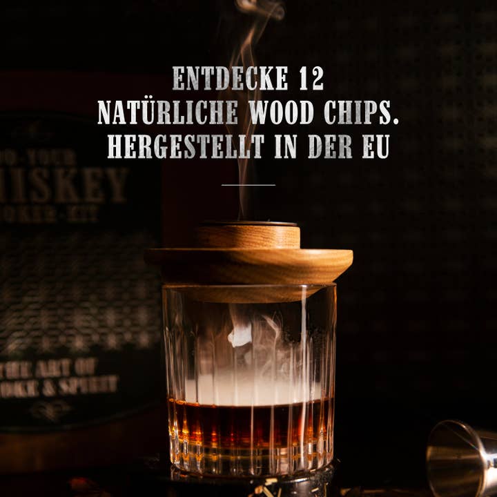 Craftly – wholesale DIY Drink Kit – Whisky Smoker Wood Chips Set: För intensiv rökhemask i varje slump - En osynlig uppsättning för njutning