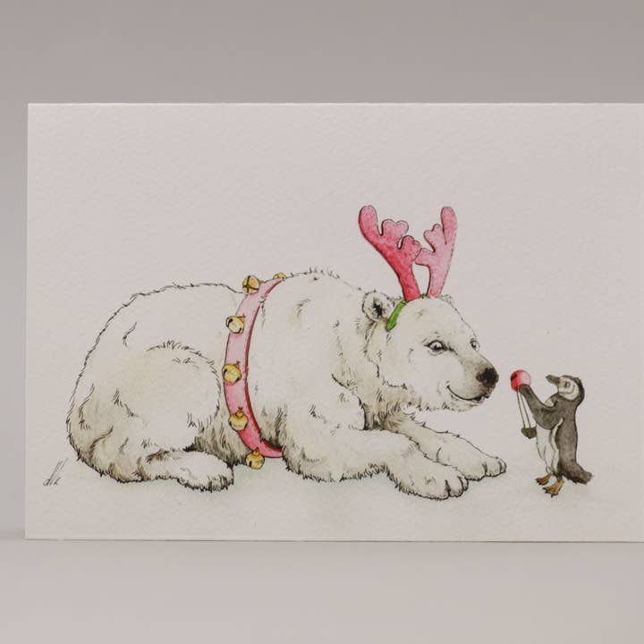 Rudolf Polar Bear for wholesale by DMC Illustrations