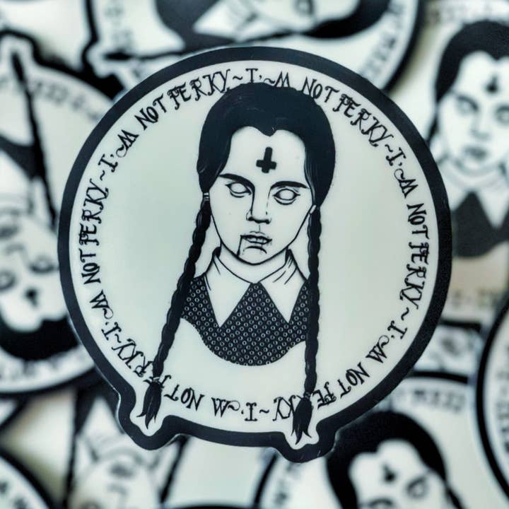 Autocollant en vinyle So 90's I'm Not Perky- Glow in the Dark. pour la vente par Thwwip Stickers