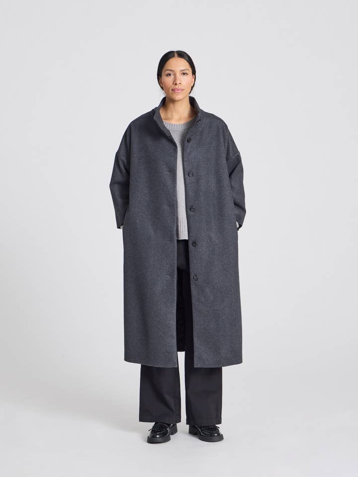 Nete-Mantel - Dunkelgrau Melange für den Großhandel von gai-lisva