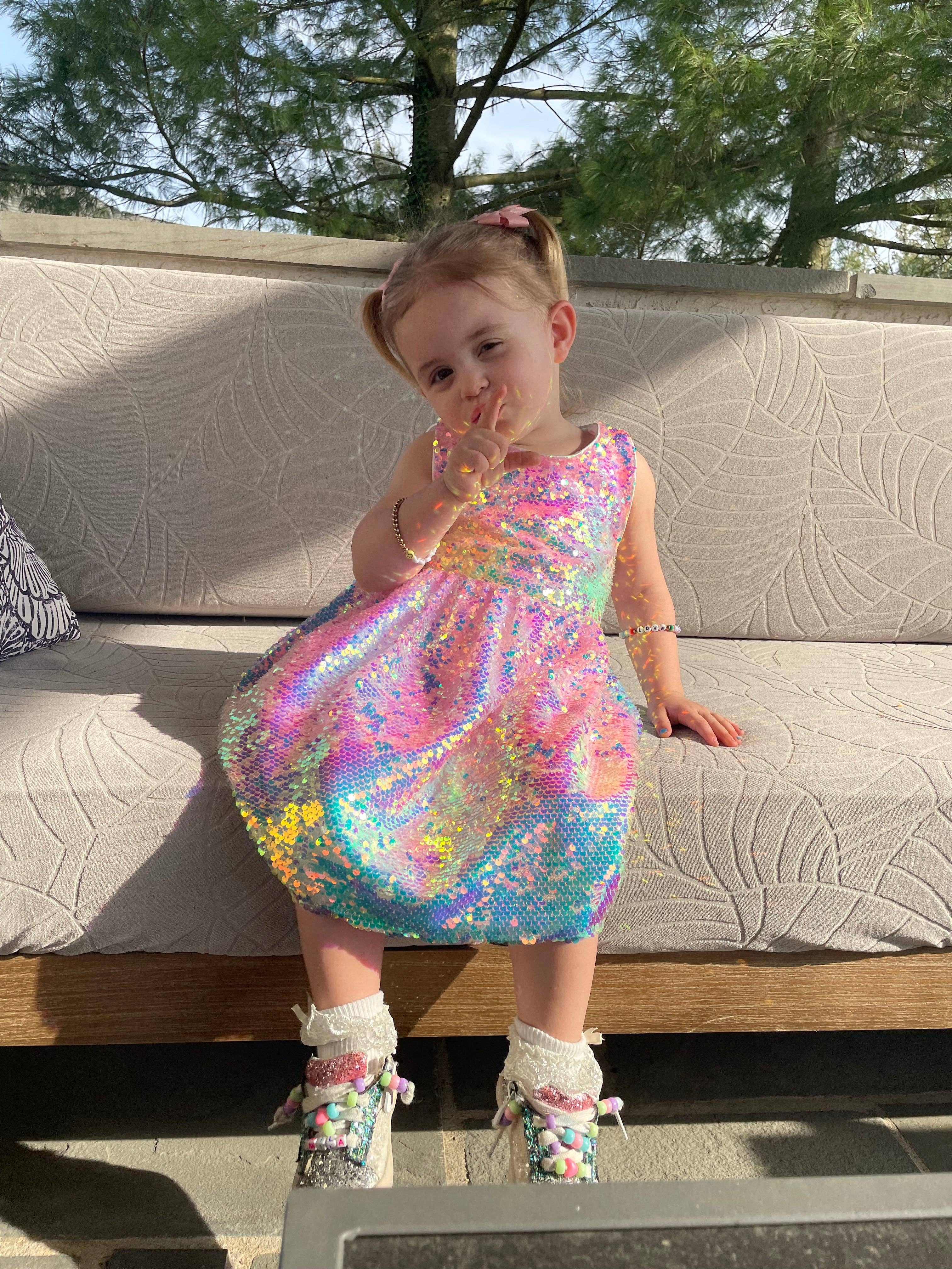 Ellie and Mila - Vente Robe – enfant - Robe pailletée dégradée7