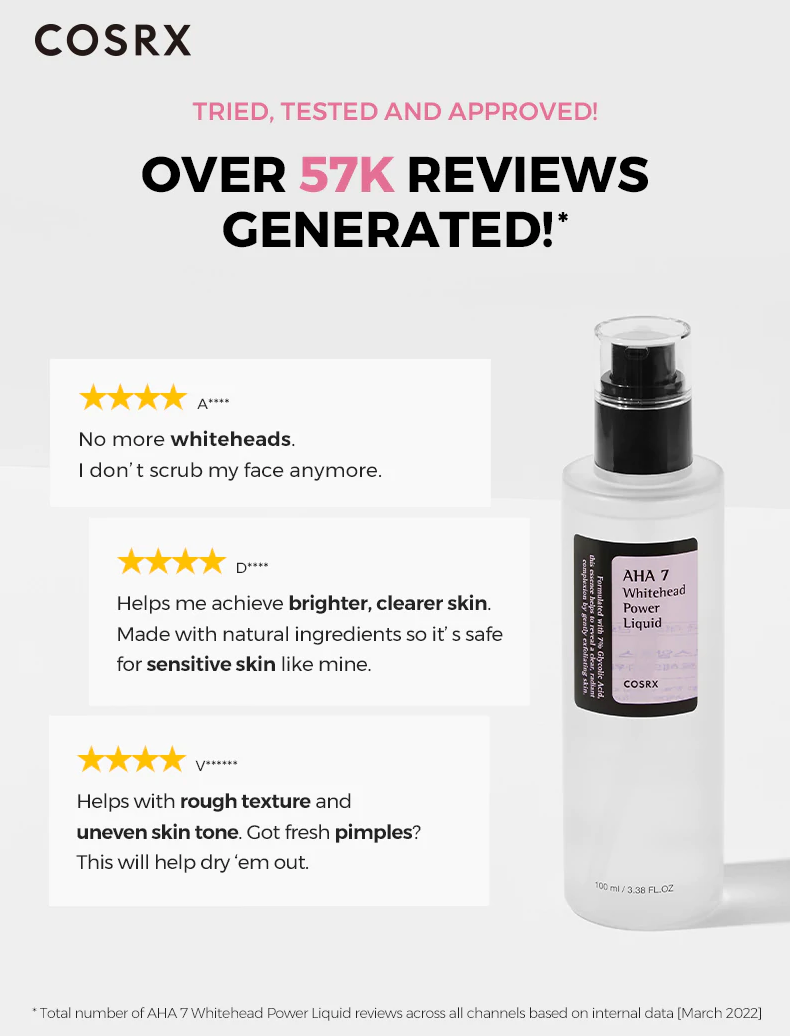 Best Beauty Group - Vente Concentré/sérum pour le visage - COSRX AHA 7 Whitehead Power Liquid Kbeauty Soin de la peau contre l'acné3