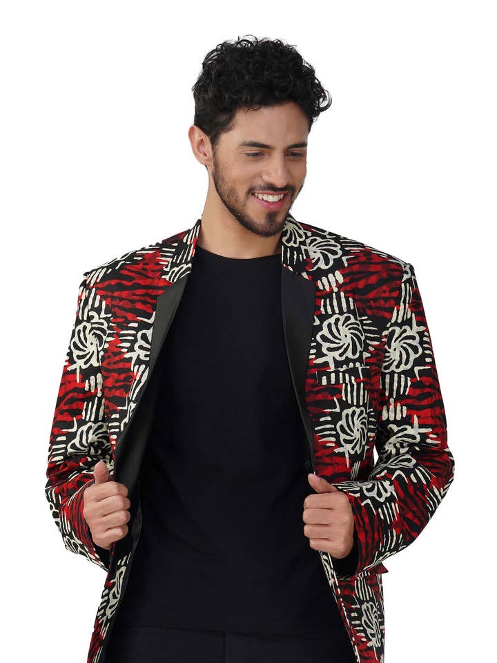 Kavajjacka med afrikanskt tryck för män för wholesale av Satsuma Wholesale