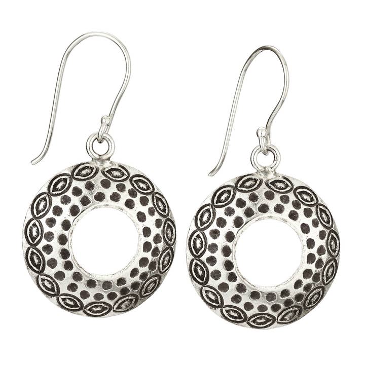Circle of Friends Hilltribe Sterling Silver Earring for wholesale by Tiger Mountain Jewelry