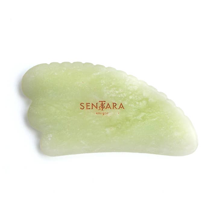 Sentara Holistic - Wholesale Gua Sha-roller - Gua Sha massagehoorn van groene jade0