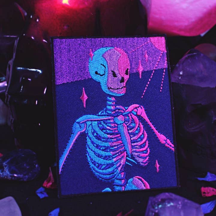 GRRRL Spells - Wholesale Patch - Bisexual Lighting Skeleton Patch