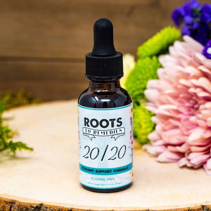 Extrait d'herbes de soutien à la vue 20/20, 1 oz pour la vente par Roots To Remedies