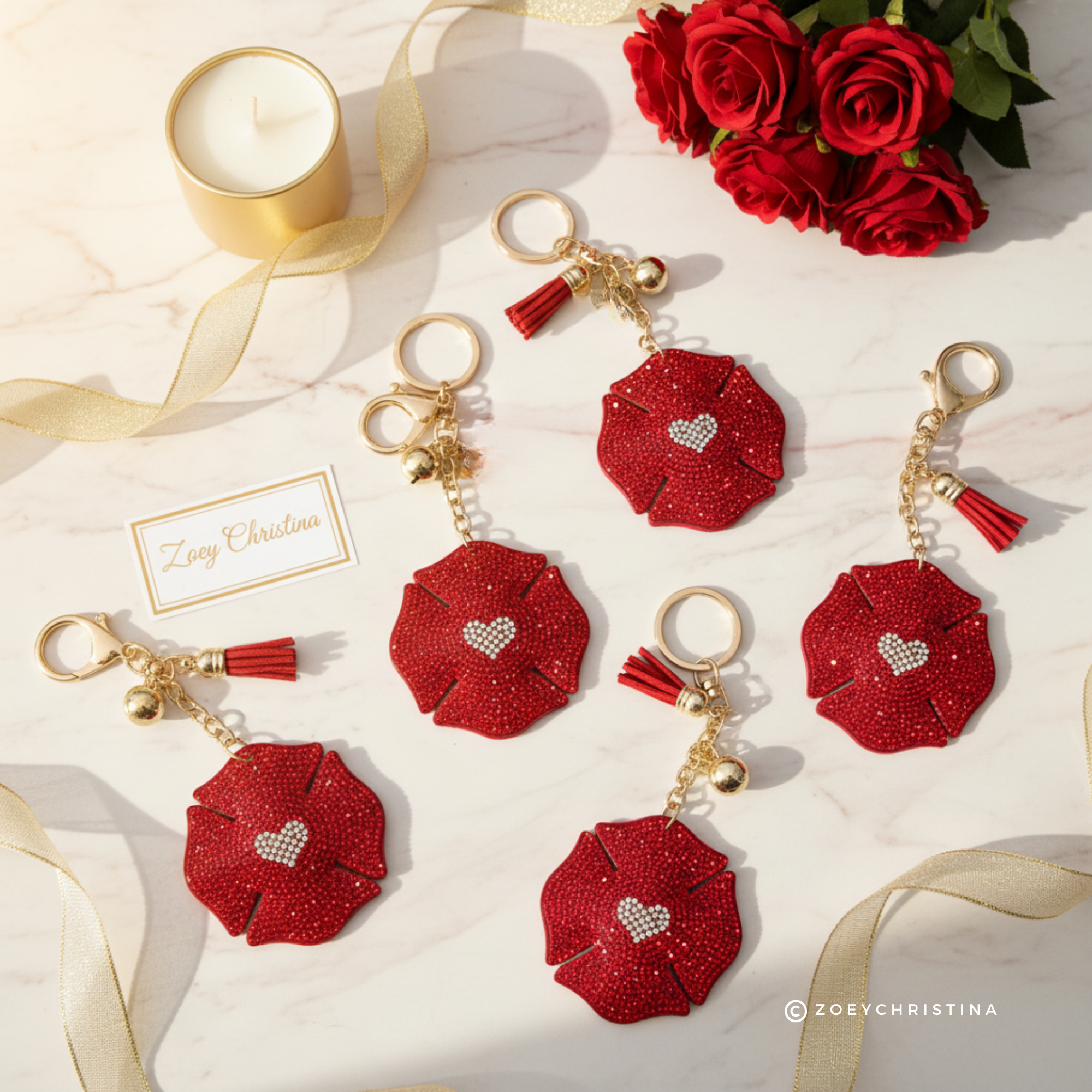 Zoey Christina – wholesale Nyckelringar - Dam – Strassmärke Väsksmycke – Brandman & Polis Nyckelring9