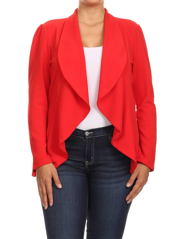 MOA COLLECTION – Blazer - Mulher por atacado – Jaqueta feminina sólida de mangas compridas para escritório40