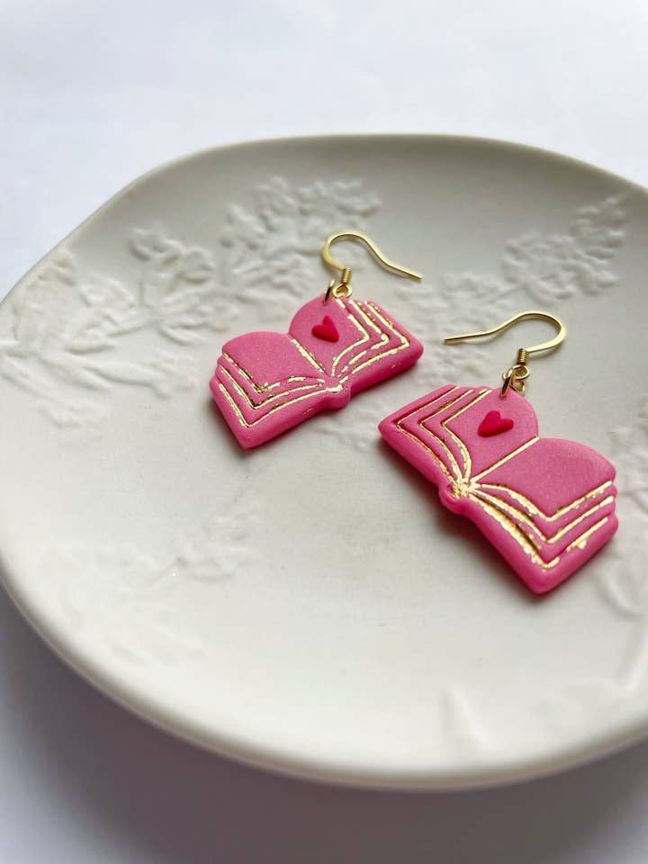 Love Story Book Earrings for wholesale by Emily C Designs