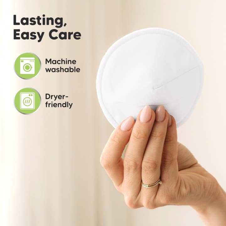 Soft White 14pk Comfy Nursing Pads, Reusable Breastfeeding Pads for wholesale on Faire6