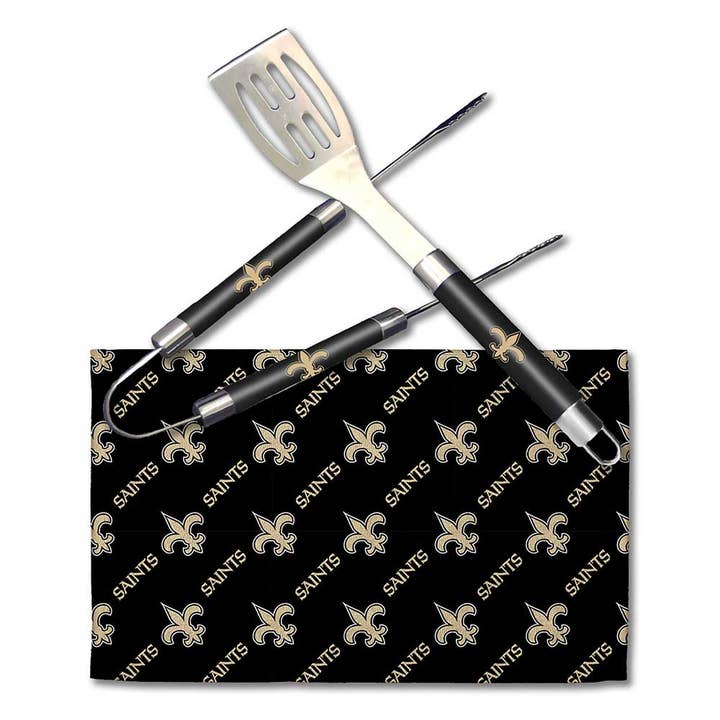 The Northwest Group - Wholesale Outdoor Grill Tools - NFL New Orleans Saints BBQ Grill Utensil Set