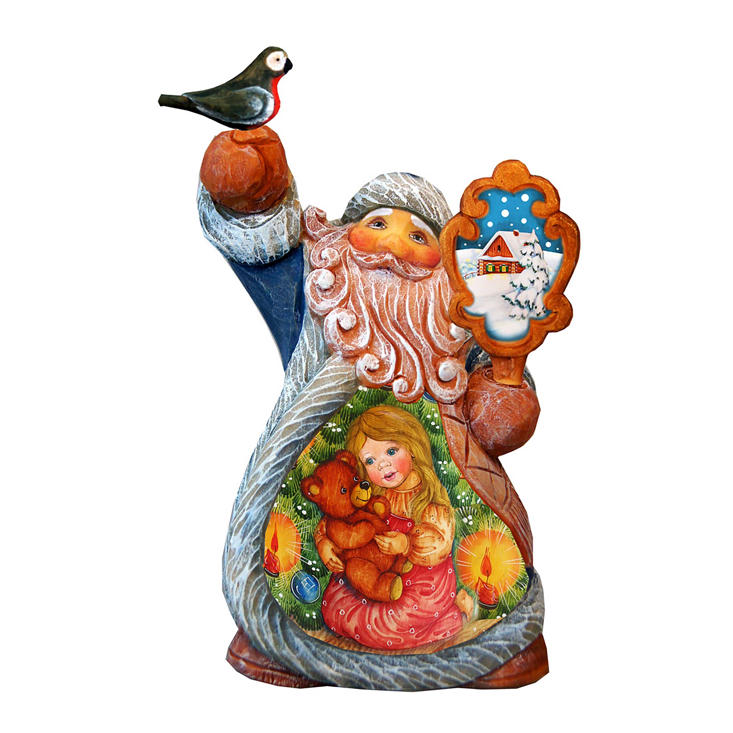 Designocracy - Wholesale Christmas Decoration - Early Friend’s Tiny Tale Santa Christmas Figurine by G. DeBrekht - Christmas Santa Snowman Décor - 5616383