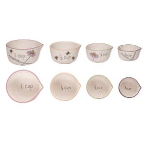 Mary Disommas Nested Ceramic Measuring Cups Boxed Gift Set 4 Cups