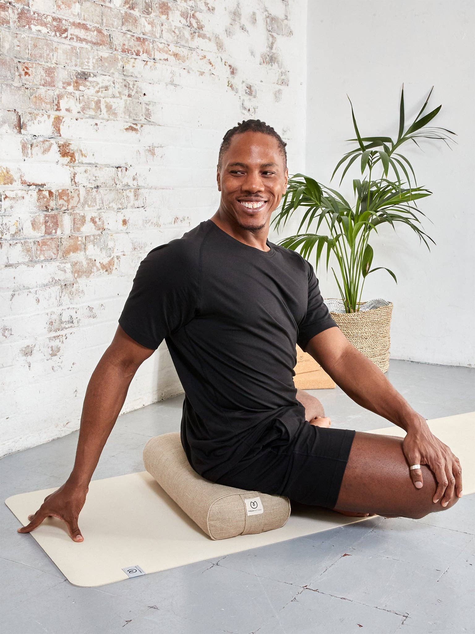 Yogamatters – Bloco de ioga por atacado – Almofada retangular pequena de cânhamo com trigo sarraceno natural Yogamatters5