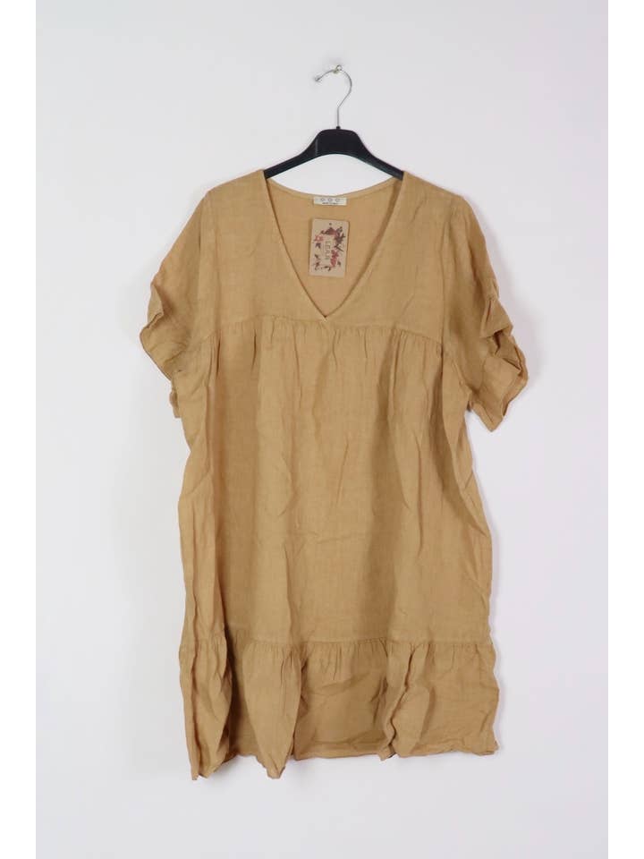 LÉA & LUC - Wholesale Dress - Women's - Short dress in 100% linen REF.1885/121