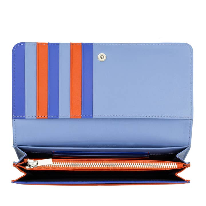 dudu - Venta al por mayor Cartera - Mujer - Cartera de cuero para mujer DuDu® color azul pastel con porta tarjetas4