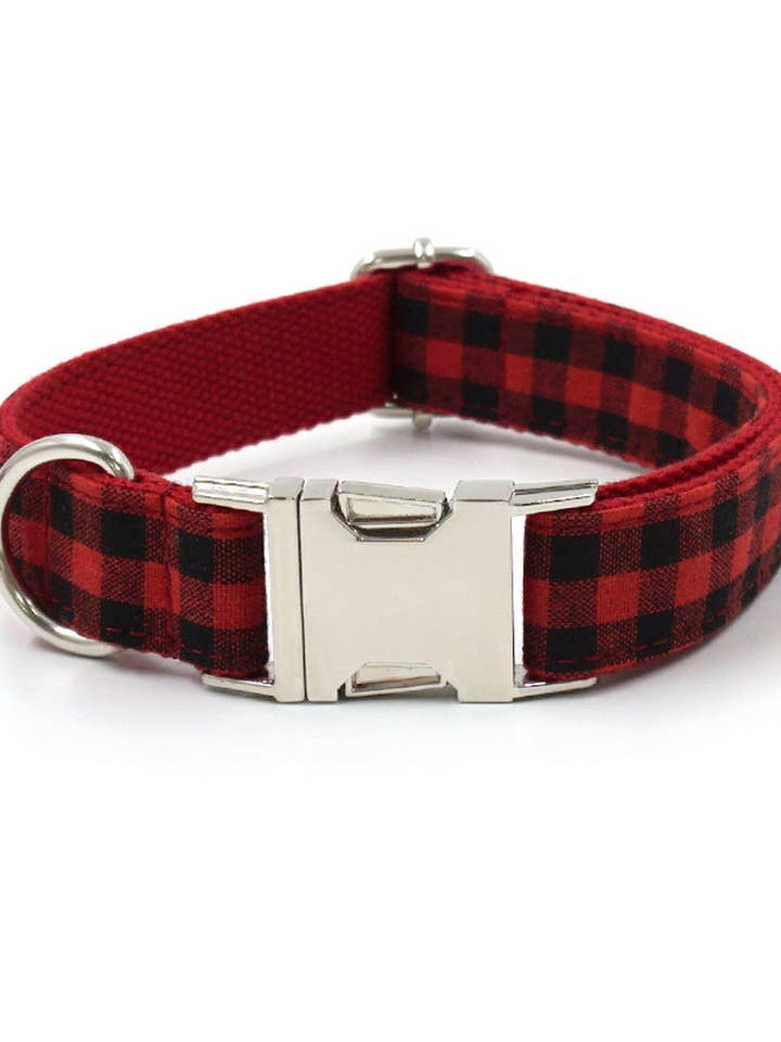 Custom Ins Style Dog Collar – Red Black Plaid_CWMM7094 and other Purchase Wholesale red collar. Free Returns & Net 60 Terms on Faire trending on Faire.
