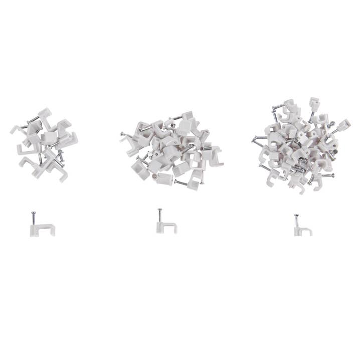 Rinkit Ltd - Venta al por mayor Material para manualidades - Juego de 80 clips redondos de plástico para cables, 3 tamaños, de Blackspur