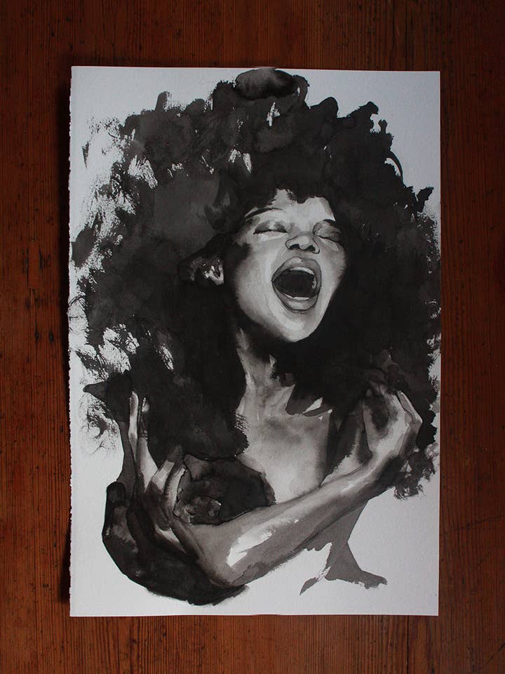 Lámina Black - Winda para venta al por mayor de Araceli García Illustration