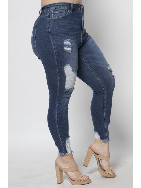 Curve Market – Großhandel Jeans – Damen – RÖHRENJEANS IN ÜBERGRÖSSE IM DISTRESSED-LOOK1