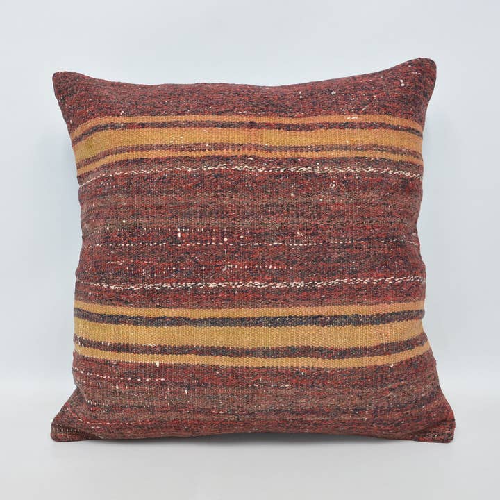 Fundas de cojín a rayas Ikat Kilim antiguo 60x60 cm para venta al por mayor de Kilim Pillow Decors