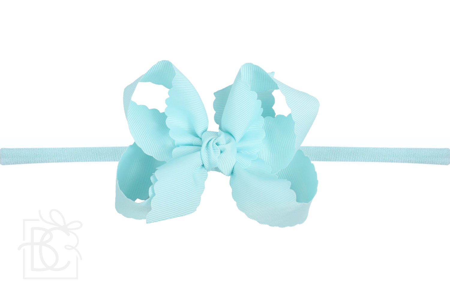 Beyond Creations, LLC - Venta al por mayor Cinta para el pelo - Niños - DIADEMA TIPO PANTIMEDIAS DE NAILON DE 1/4 PULGADAS CON LAZO EN EL BORDE FESTONEADO12