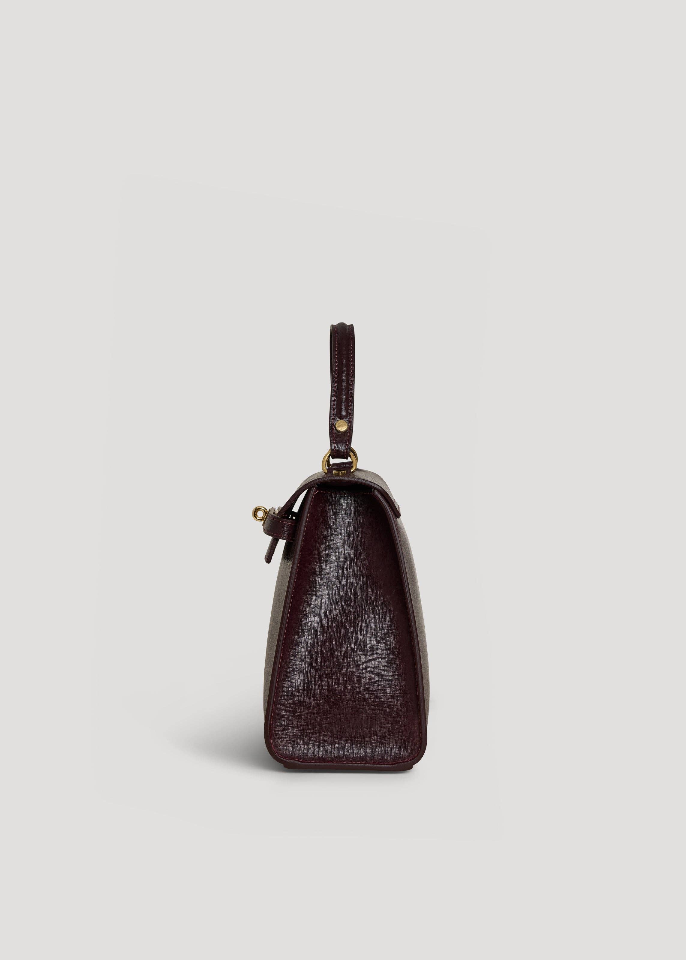 Voemièn - Vendita all'ingrosso Borsa con manico - Donna - Borsa Zaira in Pelle Saffiano Bordeaux2