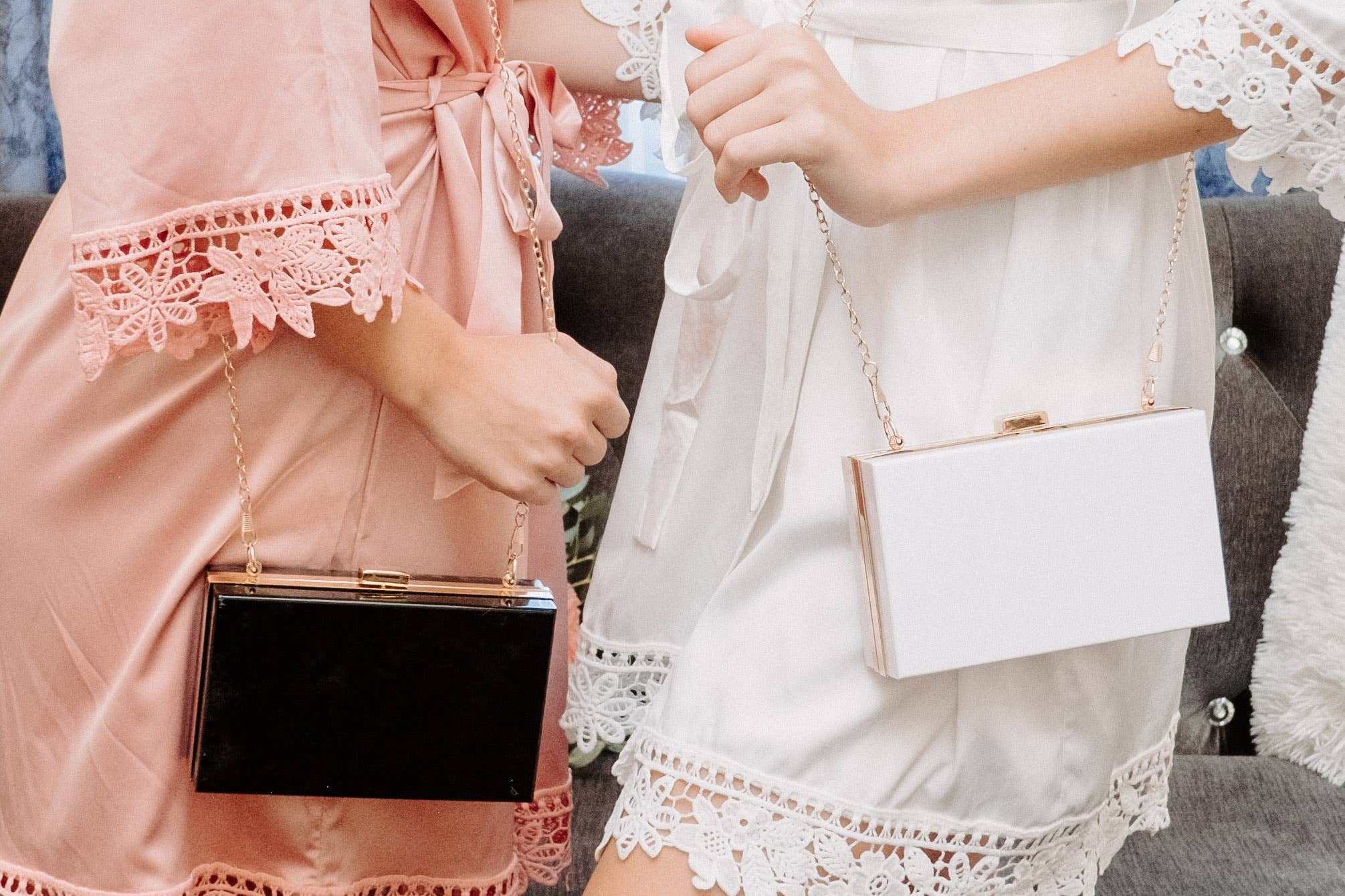 Mackleys - Wholesale Robe - Women's - PREORDER Satin Floral Lace Robe7