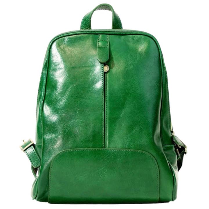 Modarno medium leather backpack with zipper 30x8x21 cm for wholesale by MODARNO