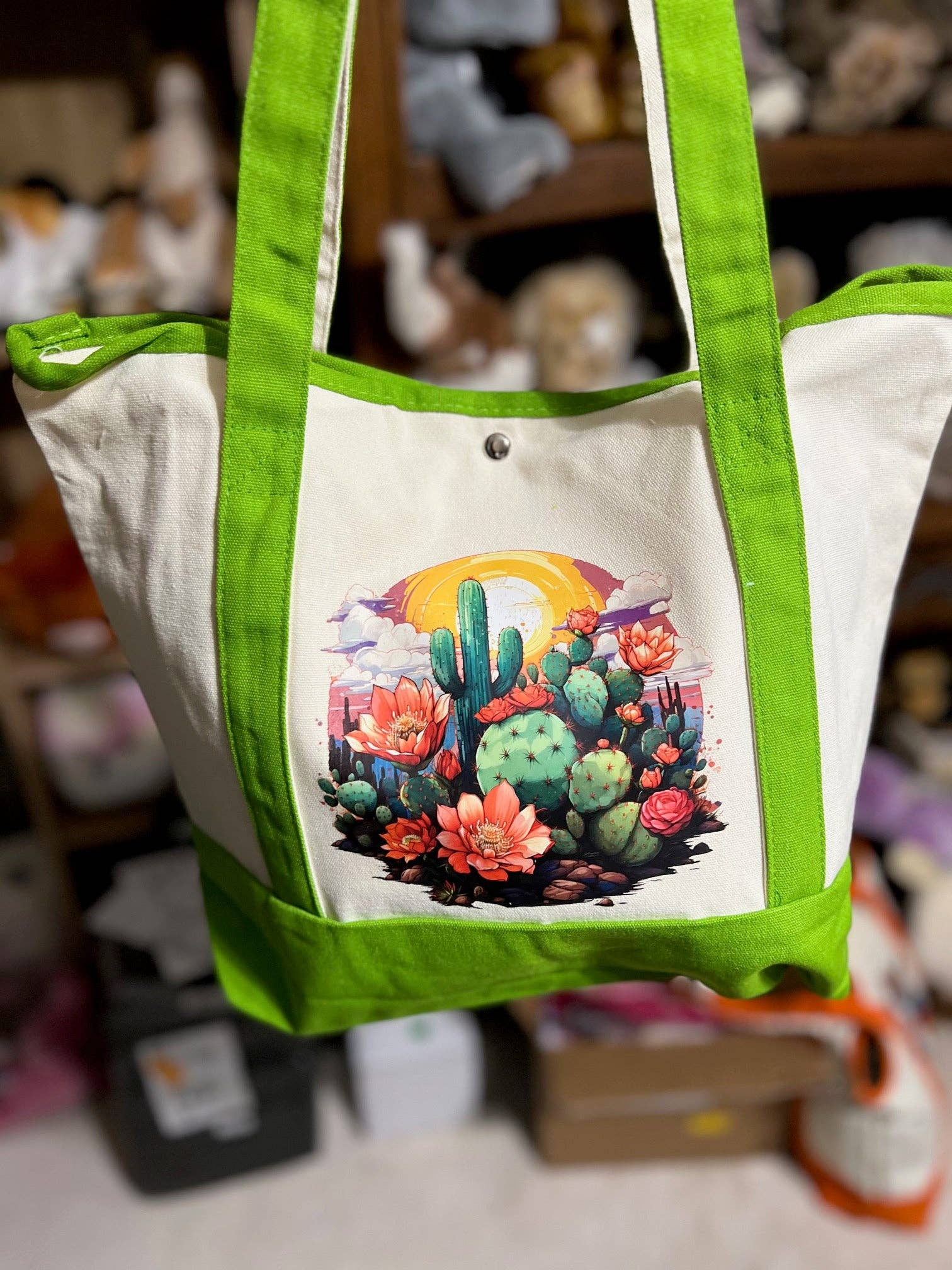 Cedar Hill Country Market - Wholesale Tote Bag - Women's - Western Themed Two Pocket Canvas Market/Tote Bags - Multi Colors4