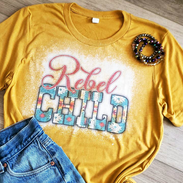 Rebel Child Graphic Tee for wholesale by Funk Town Tees