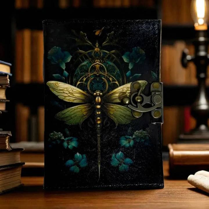 Spell Book of Shadows Witchcraft Dragonfly Journal Notebook for wholesale by MNM HANDICRAFTS