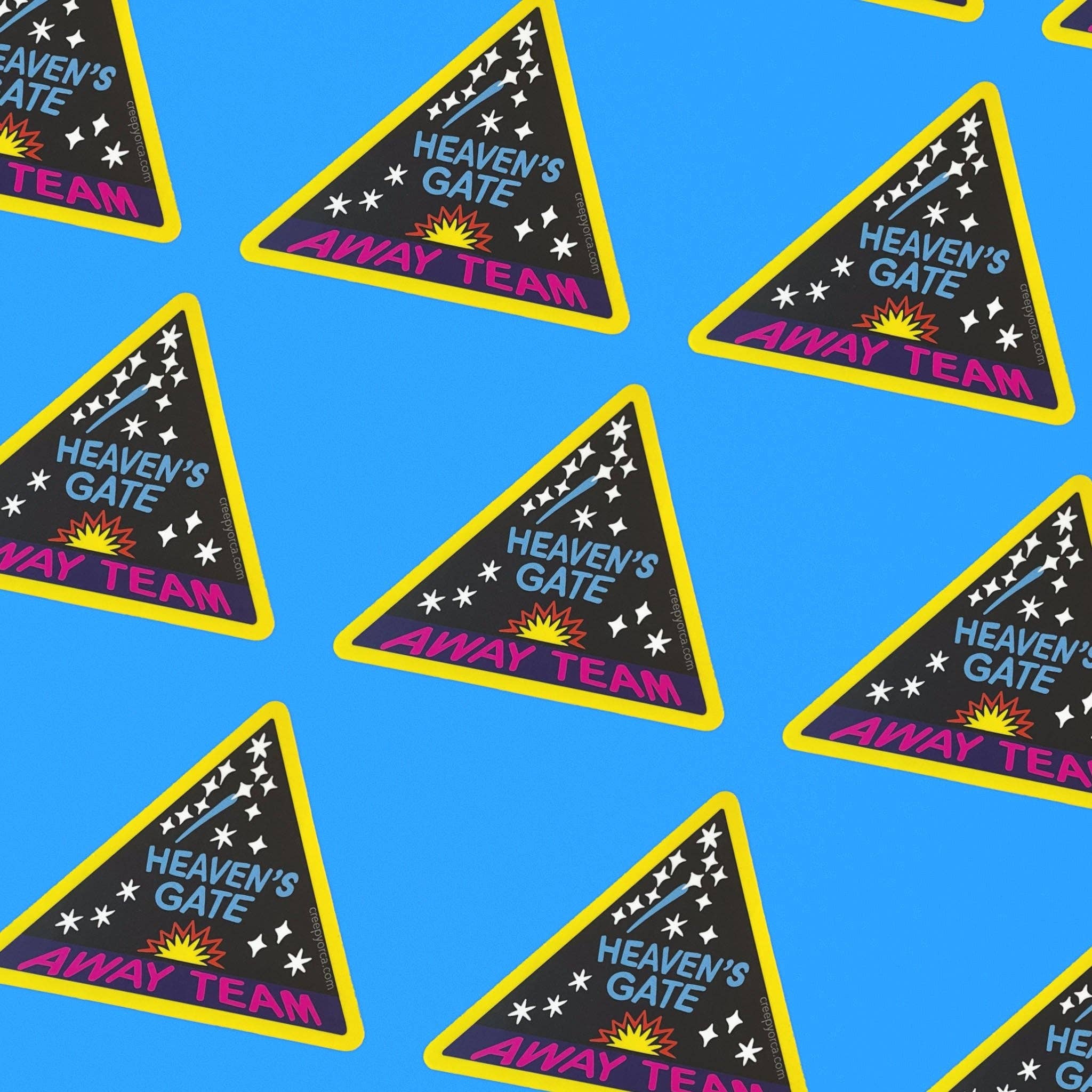 Creepy Orca Supply Company - Wholesale Sticker - Heaven's Gate Away Team Die Cut Sticker3