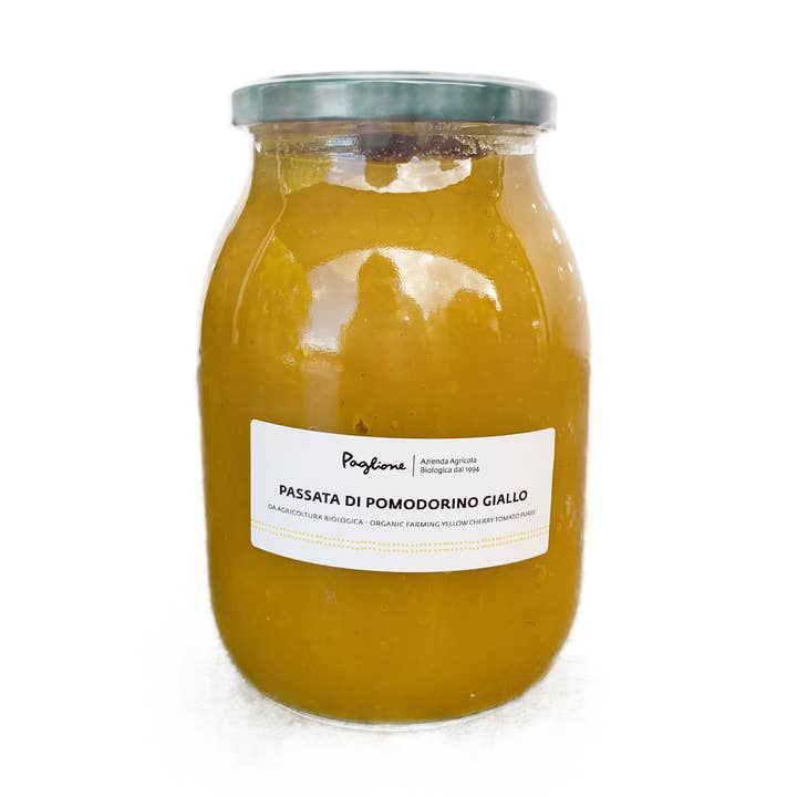 Organic Yellow Cherry Tomato Puree by Agricola Paglione for wholesale by Zia Pia