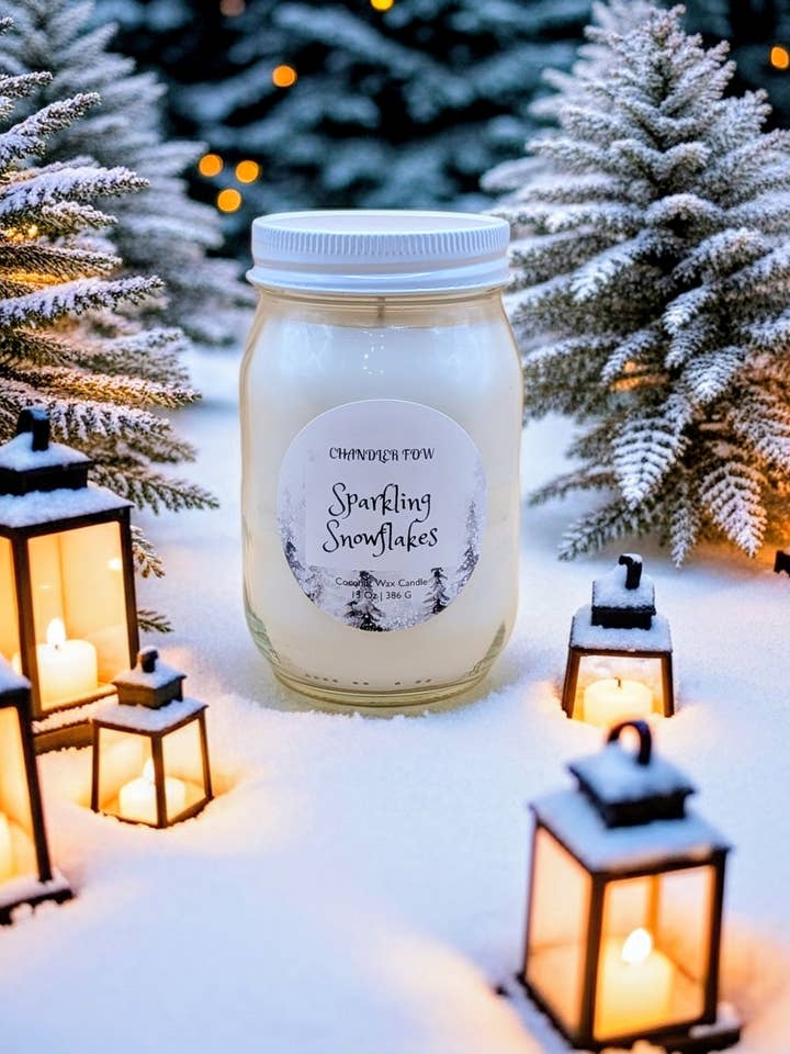 Gnistrande Snöflingor 13 Oz Ljus för wholesale av Chandler Fow