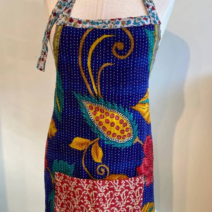 Sari Aprons for wholesale by Marigold Collective