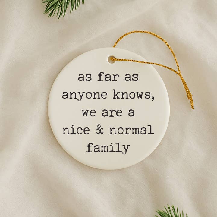 521handmade - Wholesale Ornament - Funny "Nice Normal Family" Christmas Ornament2