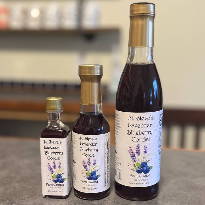 Cordial (Syrup) - Lavender Blueberry for wholesale by St. Steve's Farm-Crafted Beverages