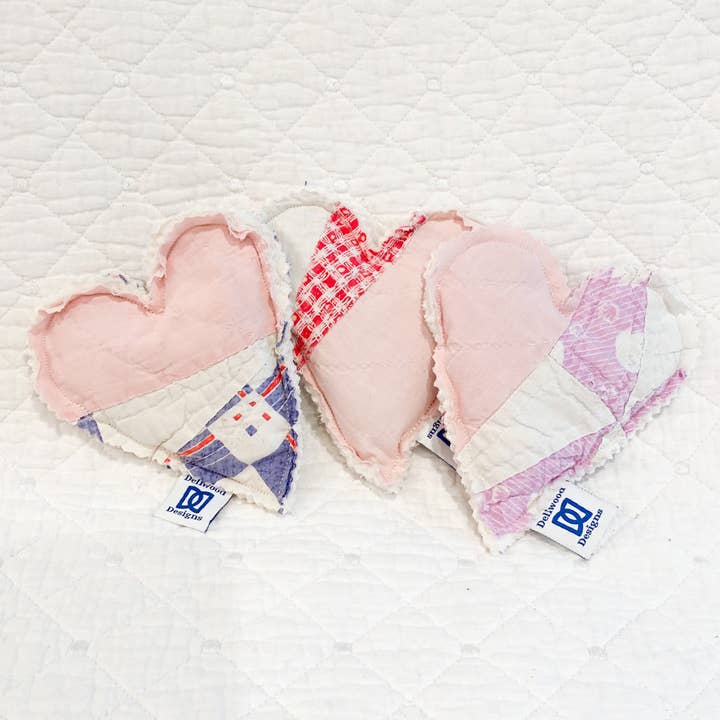 Dellwood Designs - Wholesale Sachet - Heart Lavender Sachet–Handmade with Assorted Antique Quilts 5