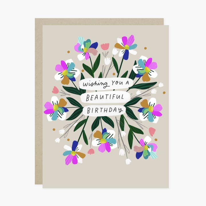 Beautiful Birthday Flowers Birthday Card for wholesale by Barone and Co.